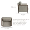 Poltrona Decorativa Ambar Braços Pes Em Madeira Boucle TCE 1018 MOLL