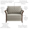 Poltrona Decorativa Ambar Braços Pes Em Madeira Boucle TCE 1018 MOLL