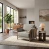 Poltrona Decorativa Ambar Braços Pes Em Madeira Boucle TCE 1018 MOLL