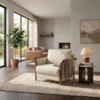 Poltrona Decorativa Ambar Braços Pes Em Madeira Courino TCS 725 MOLL