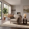 Poltrona Decorativa Ambar Braços Pes Em Madeira Courino TCS 726 MOLL