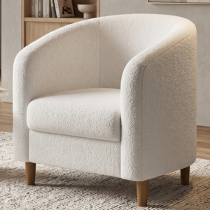 Poltrona Decorativa Aura Pes Madeira Boucle TCE 1010 MOLL