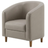 Poltrona Decorativa Aura Pes Madeira Courino TCS 726 MOLL