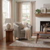 Poltrona Decorativa Aura Pes Madeira Courino TCS 726 MOLL