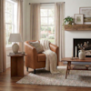 Poltrona Decorativa Aura Pes Madeira Courino TCS 727 MOLL