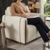 Poltrona Decorativa Aurora Pes Madeira Boucle TCE 1010 MOLL