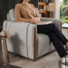 Poltrona Decorativa Aurora Pes Madeira Boucle TCE 1018 MOLL