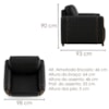 Poltrona Decorativa Aurora Pes Madeira Courino TCS 724 MOLL