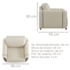 Poltrona Decorativa Aurora Pes Madeira Courino TCS 725 MOLL