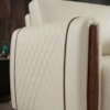 Poltrona Decorativa Aurora Pes Madeira Courino TCS 725 MOLL