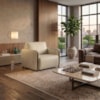 Poltrona Decorativa Aurora Pes Madeira Courino TCS 725 MOLL