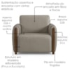 Poltrona Decorativa Aurora Pes Madeira Courino TCS 726 MOLL