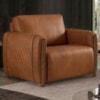 Poltrona Decorativa Aurora Pes Madeira Courino TCS 727 MOLL