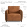 Poltrona Decorativa Aurora Pes Madeira Courino TCS 727 MOLL