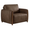 Poltrona Decorativa Aurora Pes Madeira Courino TCS 729 MOLL
