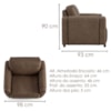 Poltrona Decorativa Aurora Pes Madeira Courino TCS 729 MOLL
