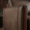 Poltrona Decorativa Aurora Pes Madeira Courino TCS 729 MOLL