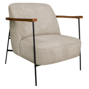 Poltrona Decorativa Base Em Aço Esra 88 cm Boucle 3301 Ezz