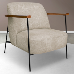 Poltrona Decorativa Base Em Aço Esra 88 cm Boucle 3301 Ezz