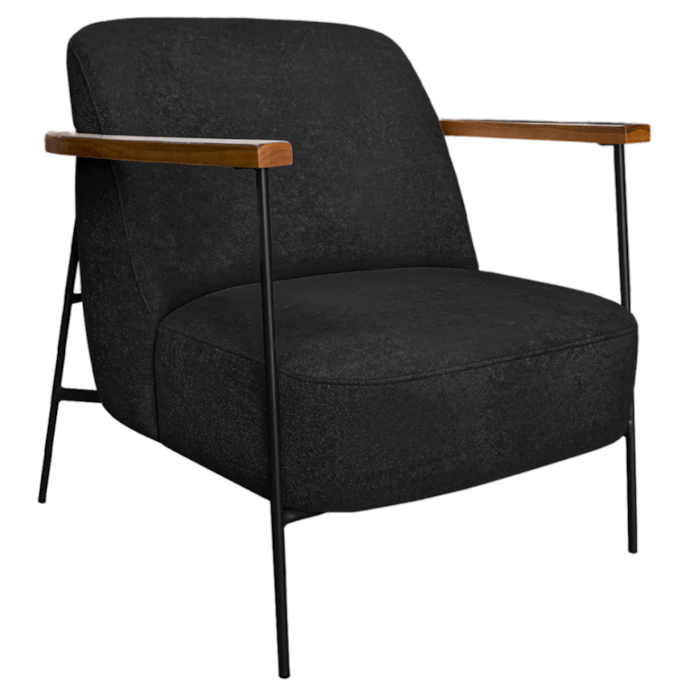 Poltrona Decorativa Base Em Aço Esra 88 cm Boucle 3304 Ezz