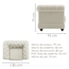 Poltrona Decorativa Capitone Acorde Pes MDF Boucle TCE 1010 MOLL