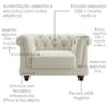 Poltrona Decorativa Capitone Acorde Pes MDF Boucle TCE 1010 MOLL
