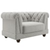 Poltrona Decorativa Capitone Acorde Pes MDF Boucle TCE 1018 MOLL