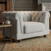 Poltrona Decorativa Capitone Acorde Pes MDF Boucle TCE 1018 MOLL