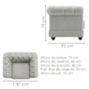 Poltrona Decorativa Capitone Acorde Pes MDF Boucle TCE 1018 MOLL
