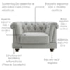 Poltrona Decorativa Capitone Acorde Pes MDF Boucle TCE 1018 MOLL