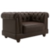 Poltrona Decorativa Capitone Acorde Pes MDF Courino TCS 721 MOLL
