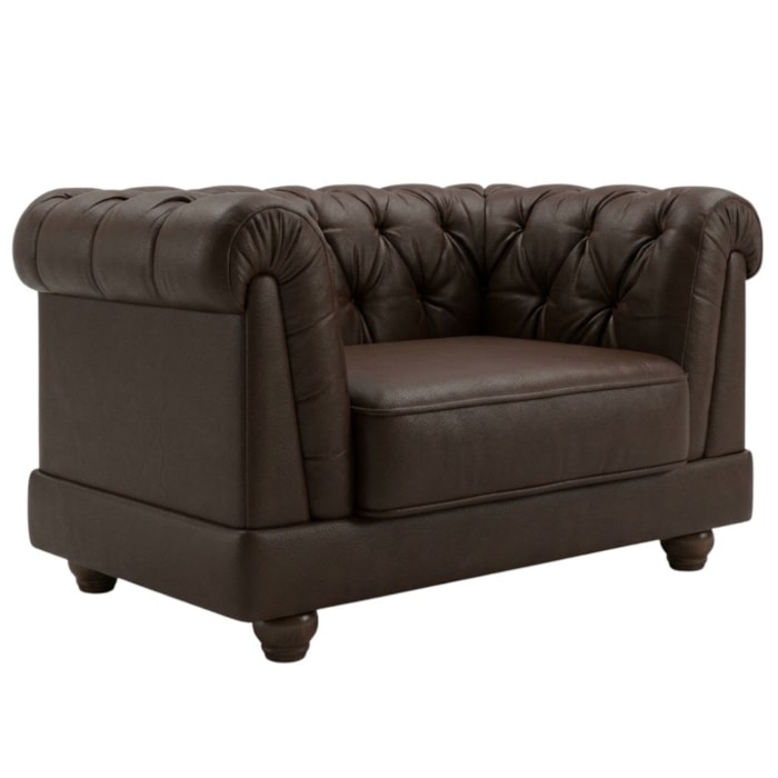 Poltrona Decorativa Capitone Acorde Pes MDF Courino TCS 721 MOLL
