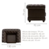 Poltrona Decorativa Capitone Acorde Pes MDF Courino TCS 721 MOLL