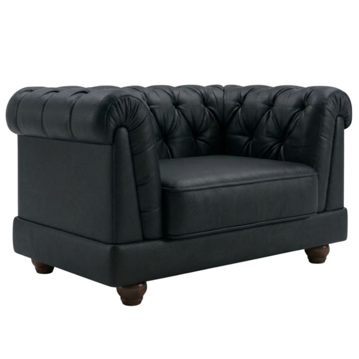 Poltrona Decorativa Capitone Acorde Pes MDF Courino TCS 724 MOLL