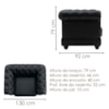 Poltrona Decorativa Capitone Acorde Pes MDF Courino TCS 724 MOLL