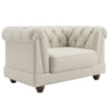 Poltrona Decorativa Capitone Acorde Pes MDF Courino TCS 725 MOLL