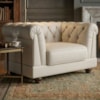 Poltrona Decorativa Capitone Acorde Pes MDF Courino TCS 725 MOLL