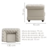 Poltrona Decorativa Capitone Acorde Pes MDF Courino TCS 725 MOLL