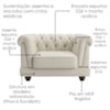 Poltrona Decorativa Capitone Acorde Pes MDF Courino TCS 725 MOLL