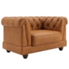 Poltrona Decorativa Capitone Acorde Pes MDF Courino TCS 727 MOLL