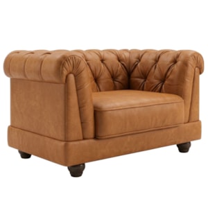 Poltrona Decorativa Capitone Acorde Pes MDF Courino TCS 727 MOLL