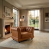 Poltrona Decorativa Capitone Acorde Pes MDF Courino TCS 727 MOLL