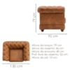 Poltrona Decorativa Capitone Acorde Pes MDF Courino TCS 727 MOLL
