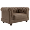Poltrona Decorativa Capitone Acorde Pes MDF Courino TCS 729 MOLL