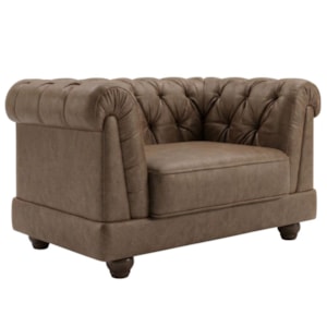 Poltrona Decorativa Capitone Acorde Pes MDF Courino TCS 729 MOLL