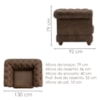 Poltrona Decorativa Capitone Acorde Pes MDF Courino TCS 729 MOLL