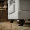 Poltrona Decorativa Capitone Acorde Pes MDF Linho TCS 701 MOLL