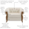 Poltrona Decorativa Capitone Milano Pes Madeira Boucle TCE 1010 MOLL
