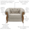 Poltrona Decorativa Capitone Milano Pes Madeira Boucle TCE 1018 MOLL