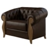 Poltrona Decorativa Capitone Milano Pes Madeira Courino TCS 721 MOLL